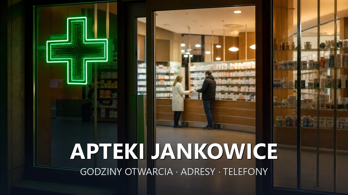 Apteki Jankowice, gmina Babice, powiat chrzanowski - adresy, telefony, godziny otwarcia