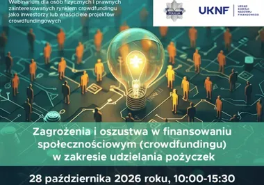 Oszustwa w crowdfundingu pod lupą. Będzie webinarium UKNF